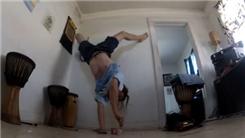 Tallest Card Tower Stacked While Performing A One-Handed Handstand