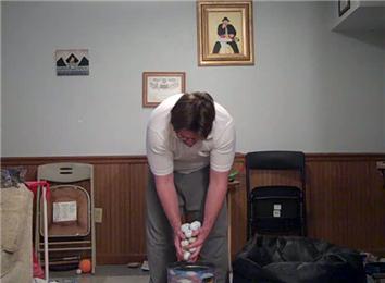 Most Golf Balls Picked Up In A Basket Using Both Hands