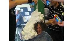 Tallest Shaving Cream Wig Built In One Minute