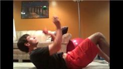 Most Crunches Performed While Juggling Three Balls