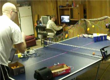Most Table Tennis Balls Bounced Into Cups In One Minute