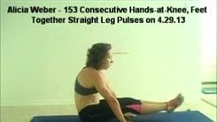 Most Consecutive Feet-Together, Hands-At-Knee Straight Leg Pulses
