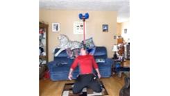 Longest Time To Balance A 10-Pound Sledgehammer And 10-Pound Dumbbell On Chin