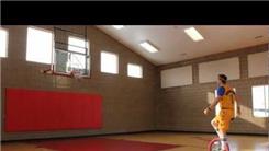 Longest Basketball Bounce Shot Made While Riding A Unicycle