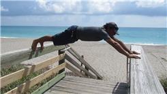 Most Straight-Arm Flat-Hand Push-Ups While Supported By Parallel Wooden Fence Rails