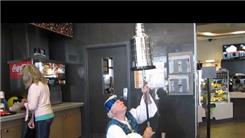 Longest Time Balancing A Stanley Cup Replica On Chin At A Charity Fundraiser Event