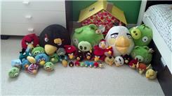 Most Angry Birds Stuffed Animals In A Bedroom