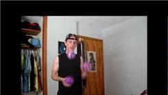 Most Catches Juggling Three Two-Pound Balls In One Minute