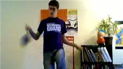 Most Consecutive Over-The-Leg Diabolo Catches While Balancing On One Foot