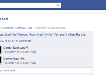 Longest Comment Thread On A Facebook Status Update