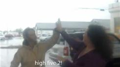 Most People High Fived In A Rainy Parking Lot 