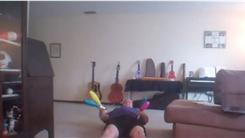 Most Clubs Juggled While Lying On Back
