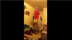 Most Jumps On A Chair In 10 Seconds While Holding A Stuffed Animal In Mouth, Balancing A Baseball On Top Of A Jar And Wearing A Beanie