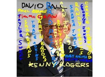 Most Country Music Artists\' Names Painted Over An Image Of David Letterman