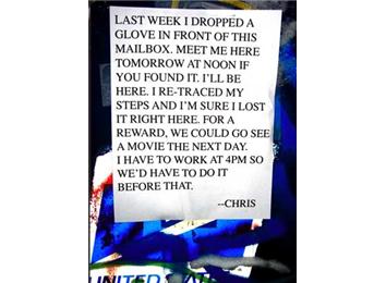 Most Notes Posted In Public Places By A Fictional Character