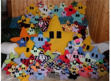 Largest Collection Of Crocheted Super Mario Stars