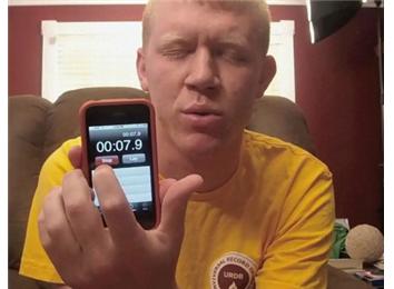 Fastest Time To Say First 100 Digits Of Pi With Eyes Closed