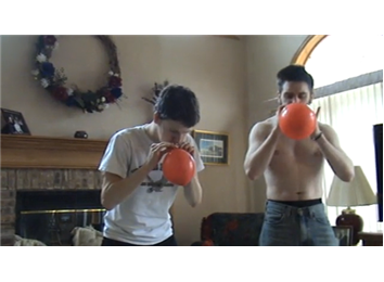 Fastest Time For Two People To Blow Up Balloons And Pop Them By Sitting On Them