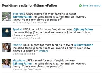 Largest Group Of Fangirls To Tweet @JimmyFallon At Once