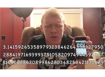 Fastest Time To Say First 100 Digits Of Pi With Eyes Closed