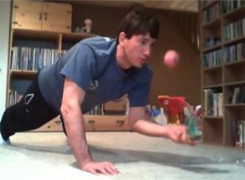 Longest One-Armed Plank While Juggling Two Balls