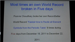 Most Times To Break A Record In A Single Record Category In Five Days