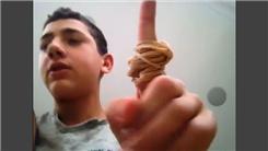 Most Rubber Bands Put On Index Finger