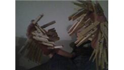 Most Clothespins Attached To Feet