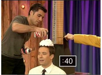 Tallest Shaving Cream Wig Built In One Minute