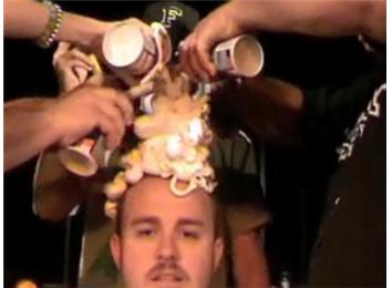 Tallest Shaving Cream Wig Built In One Minute