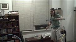Longest Time Propeller Spinning Two Devil Sticks While Standing On A Slackline