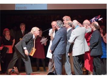 Largest Group Of Nobel Laureates To Remove A Sword From Someone\'s Throat