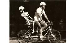 Longest Tandem Bicycle Ride With Full-Sized Artificial Skeleton In Back Seat