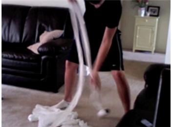 Fastest Time To Unravel A Roll Of Toilet Paper