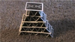 Tallest Triangle Spread Stack Using One Deck