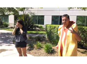 Most Slides On A Slip \'n Slide In One Minute While Wearing A Hot Dog Costume 
