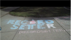 Largest RecordSetter Logo Drawn In Chalk