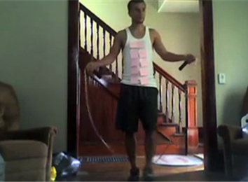 Longest Time Jumping Rope With 10 Sticky Notes Stuck To Body 