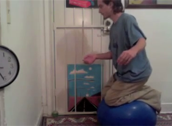Longest Time To Balance A Drumstick On Finger While Balancing On An Exercise Ball