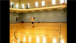 Longest Basketball Blind Shot Made From A Three-Ball Cascade