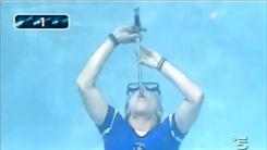 Most Swords Simultaneously Swallowed Underwater 