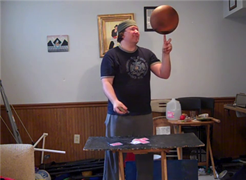 Most Playing Cards Dealt Individually With One Hand While Spinning A Basketball On One Finger