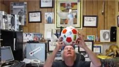 Longest Time To Balance A Bottle Of Water On Top Of A Soccer Ball On Forehead While Kneeling