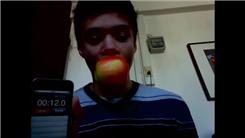 Longest Time Holding Apple Between Teeth