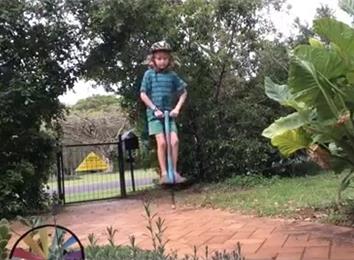 Most Pogo Stick Jumps By A 10 Year Old World Record Ewan Chate