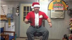 Most Times Sitting On A Whoopee Cushion And Saying "Merry Christmas" In 15 Seconds While Dressed As Santa Claus