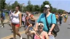 Largest Group Of People Dressed As Zombies Parading On The 4th Of July