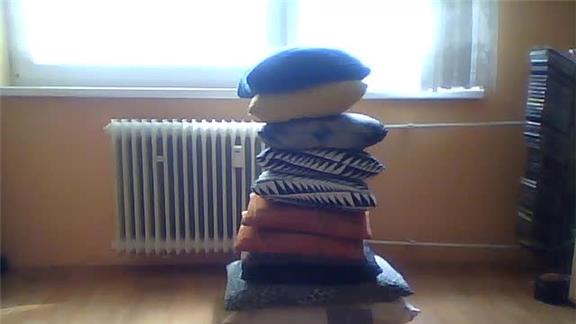 Tallest Pillow Tower On Which To Perform Handstand