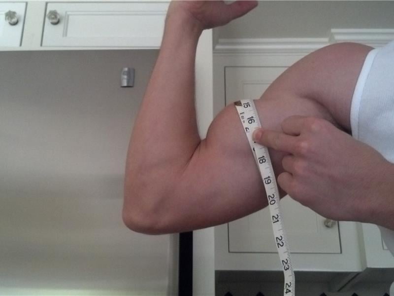 Largest Bicep (Male Under 160 Lbs.)