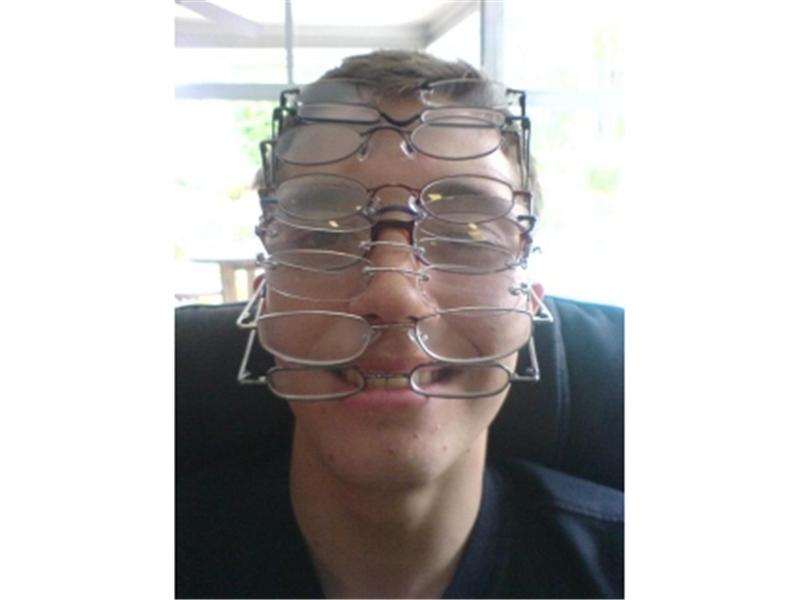 Most Pairs Of Glasses Worn At Once